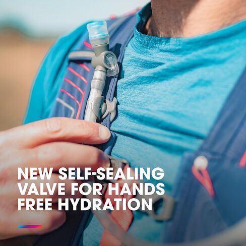 سرعة HydraPak (خزان ترطيب 1.5 لتر أو 2 لتر) خزان/خزان مياه نحيف، صمام عض ذاتي الغلق، مانع للتسرب، قابل للعكس بالكامل، آمن للاستخدام في غسالة الأطباق in Kuwait