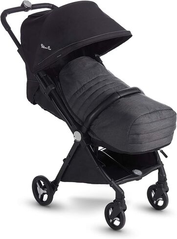Silver Cross Padded Jet Pod Footmuff for Babies - Foldable Super Soft Warm Lightweight Design for Baby Boys and Girls - Compatible Universal Fit with Jet Strollers, Black Bunting Bag for Stroller in Kuwait