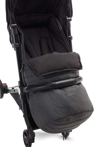 Silver Cross Padded Jet Pod Footmuff for Babies - Foldable Super Soft Warm Lightweight Design for Baby Boys and Girls - Compatible Universal Fit with Jet Strollers, Black Bunting Bag for Stroller in Kuwait