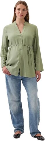 GAP Women's Maternity Linen Button Down Top in Saudi Arabia