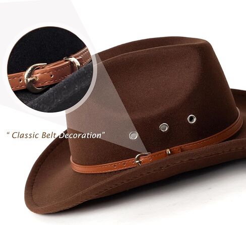 قبعة رعاة البقر ليسيانثوس للنساء والرجال، قبعات راعية البقر الغربية الكلاسيكية من فيدورا in Kuwait