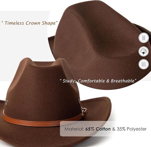 قبعة رعاة البقر ليسيانثوس للنساء والرجال، قبعات راعية البقر الغربية الكلاسيكية من فيدورا in Kuwait