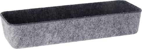 Three by Three Seattle Felt·Like·It! 10.5 x 3.5 Inch Felt Storage Bin for Office, Craft Room, Classroom, Living Room, Bedroom Storage (Charcoal) in Saudi Arabia