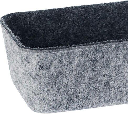 Three by Three Seattle Felt·Like·It! 10.5 x 3.5 Inch Felt Storage Bin for Office, Craft Room, Classroom, Living Room, Bedroom Storage (Charcoal) in Saudi Arabia