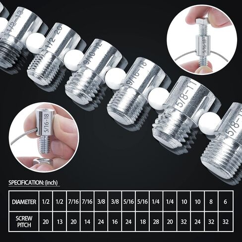 Nut and Bolt Thread Checker (Inch & Metric) -44 Male/Female Thread Identifier Gauges - 23 Inch & 21 Metric, Male/Female Gauges for Quickly Checking Nuts and Bolts Inch or Metric and Verifying The Size in Saudi Arabia