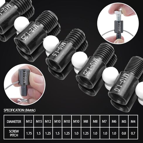 Nut and Bolt Thread Checker (Inch & Metric) -44 Male/Female Thread Identifier Gauges - 23 Inch & 21 Metric, Male/Female Gauges for Quickly Checking Nuts and Bolts Inch or Metric and Verifying The Size in Saudi Arabia