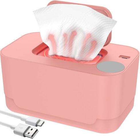 Baby Wipe Warmer Wipe Warmer Dispenser Thermostat Even Heating Baby Wipe Heater Portable Wipes Warmer with USB Wet Wipes Heater for Baby Nursery (White) in Saudi Arabia