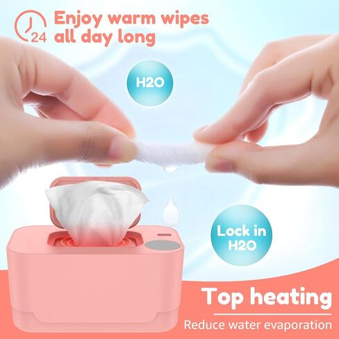Baby Wipe Warmer Wipe Warmer Dispenser Thermostat Even Heating Baby Wipe Heater Portable Wipes Warmer with USB Wet Wipes Heater for Baby Nursery (White) in Saudi Arabia
