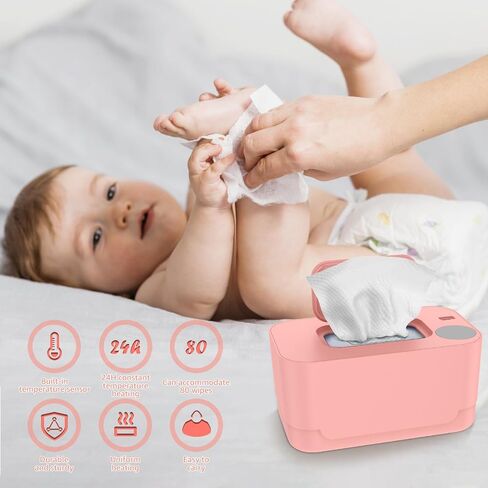 Baby Wipe Warmer Wipe Warmer Dispenser Thermostat Even Heating Baby Wipe Heater Portable Wipes Warmer with USB Wet Wipes Heater for Baby Nursery (White) in Saudi Arabia