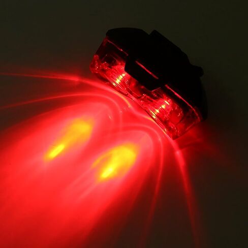 ضوء خلفي للدراجة، مصباح سرج خلفي LED للدراجة، تحذير للسلامة، ضوء أحمر، ملحق ركوب الليل، قطعتان بطارية AAA in Kuwait