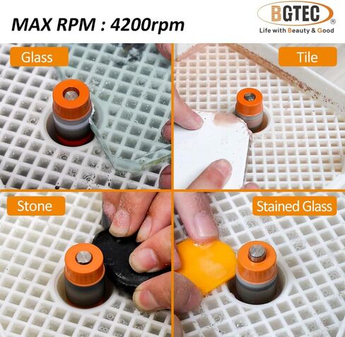 BGTEC Stained Glass Diamond Grinder Bit Head Tools 1 3/4 1/4 Inch Brass Core Stained Glass Grinder Bits, Diamond Grinder Bit Head Tools, Stain Glass Tools and Supplies for Stained Glass in Saudi Arabia