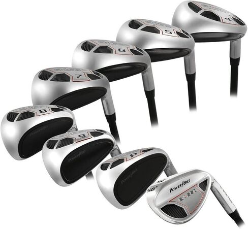 Men’s Powerbilt Golf EX-550 Hybrid Iron Set, which Includes: #4, 5, 6, 7, 8, 9, PW +SW Senior Flex Right Handed New Utility “A" Flex Club in Kuwait