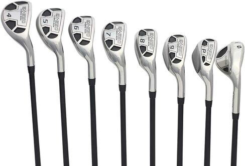 Men’s Powerbilt Golf EX-550 Hybrid Iron Set, which Includes: #4, 5, 6, 7, 8, 9, PW +SW Senior Flex Right Handed New Utility “A" Flex Club in Kuwait