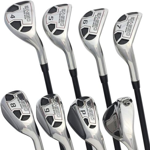 Men’s Powerbilt Golf EX-550 Hybrid Iron Set, which Includes: #4, 5, 6, 7, 8, 9, PW +SW Senior Flex Right Handed New Utility “A" Flex Club in Kuwait