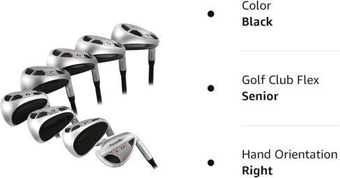 Men’s Powerbilt Golf EX-550 Hybrid Iron Set, which Includes: #4, 5, 6, 7, 8, 9, PW +SW Senior Flex Right Handed New Utility “A" Flex Club in Kuwait