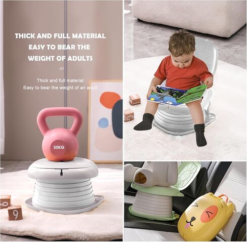 نونية السفر للأطفال الصغار المحمولة القابلة للطي للتدريب على المرحاض للأولاد والبنات والأطفال والأطفال في الأماكن المغلقة والمفتوحة، وردي in Kuwait