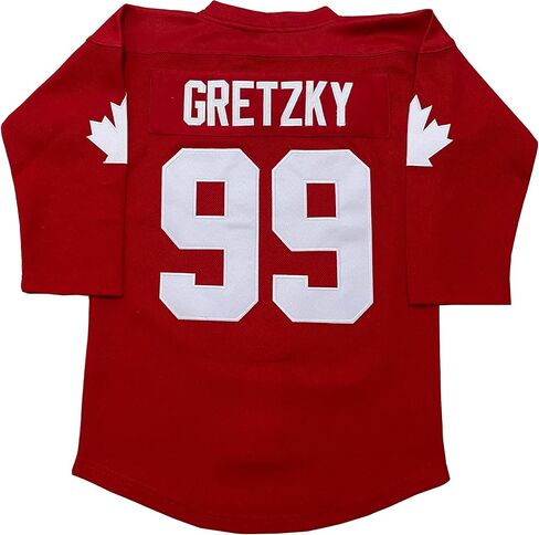 Youth #99 Gretzky Labatt Team Coupe Canada Cup Kids Ice Hockey Jersey Stitched in Saudi Arabia