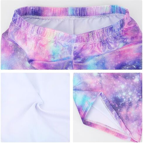 JiAmy Leotards for Girls Gymnastics, Long Sleeve Sparkly Dance Biketards with Shorts Ballet Tumbling Outfit for 3-12 Years in Kuwait