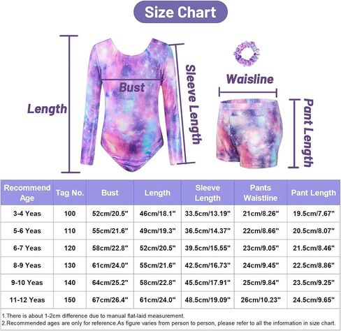 JiAmy Leotards for Girls Gymnastics, Long Sleeve Sparkly Dance Biketards with Shorts Ballet Tumbling Outfit for 3-12 Years in Kuwait