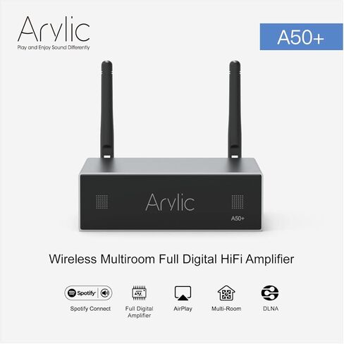 مضخم صوت بلوتوث Arylic Up2stream A50+ لمكبرات الصوت، نظام ستيريو TPA3116، صوت هاي فاي متعدد الغرف/متعدد المناطق، مضخم صوت ستيريو لاسلكي in Kuwait