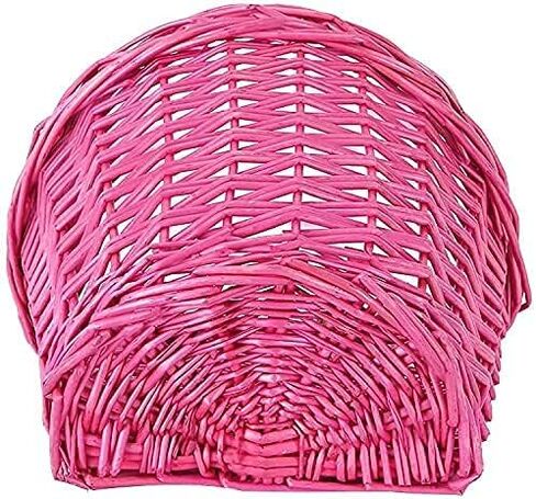 Kids Bicycle Wicker Basket with Straps for 12-16 Inch Kids Bike, Tricycle, Scooter, (Pink & Purple & Brown) in Kuwait