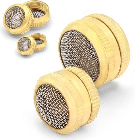 Ultrasonic Cleaner Baskets for Small Parts | Set of 2 Ultrasonic Parts Cleaner Basket with Screw Lock | Brass Body Stainless Steel Mesh Jewelry Steam Cleaner for Jewelry & Watch Parts | by MaxoPro in Saudi Arabia