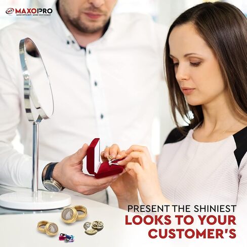 Ultrasonic Cleaner Baskets for Small Parts | Set of 2 Ultrasonic Parts Cleaner Basket with Screw Lock | Brass Body Stainless Steel Mesh Jewelry Steam Cleaner for Jewelry & Watch Parts | by MaxoPro in Saudi Arabia
