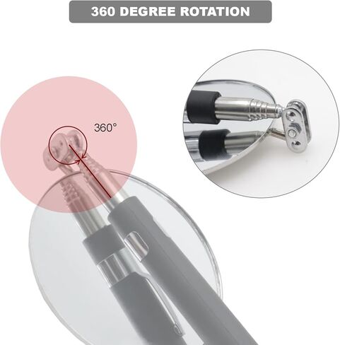 مرآة فحص تلسكوبية، أداة مرآة ميكانيكا تلسكوبية مستديرة مع مقبض ممتد لفحص حالة السيارة وفحص الأجزاء الصغيرة in Kuwait