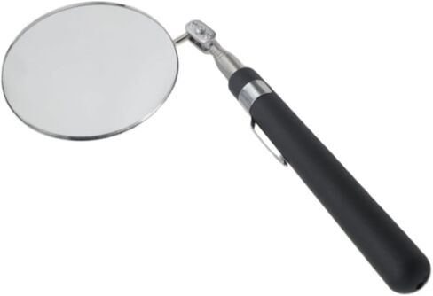 مرآة فحص تلسكوبية، أداة مرآة ميكانيكا تلسكوبية مستديرة مع مقبض ممتد لفحص حالة السيارة وفحص الأجزاء الصغيرة in Kuwait