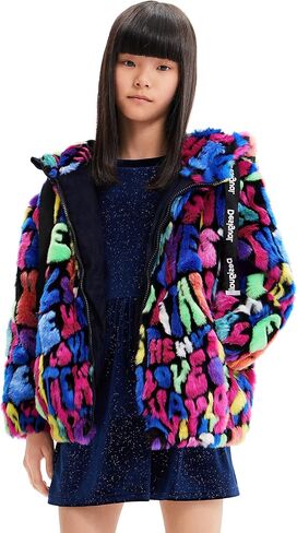 معطف منسوج للفتيات من Desigual، تشطيبات مادية in Saudi Arabia