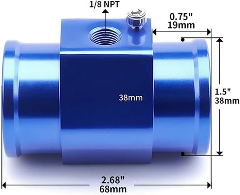 العالمي 52 مللي متر مقياس درجة حرارة الماء 100-300F(-17 ~ 187C) مع مشترك الأنابيب المبرد الاستشعار محول 30 مللي متر in Kuwait