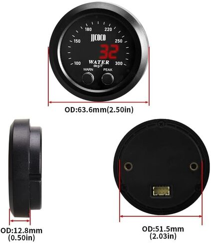العالمي 52 مللي متر مقياس درجة حرارة الماء 100-300F(-17 ~ 187C) مع مشترك الأنابيب المبرد الاستشعار محول 30 مللي متر in Kuwait