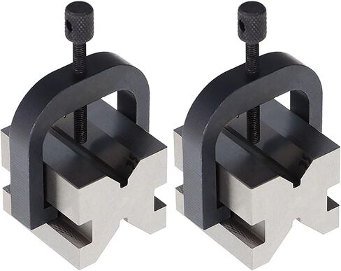 Findmall 1-3/8 LX 1-5/8 W X 1-3/4 H دقة V-Block ومجموعة المشابك in Kuwait