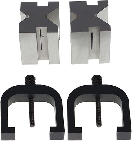Findmall 1-3/8 LX 1-5/8 W X 1-3/4 H دقة V-Block ومجموعة المشابك in Kuwait