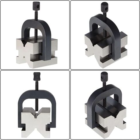 Findmall 1-3/8 LX 1-5/8 W X 1-3/4 H دقة V-Block ومجموعة المشابك in Kuwait