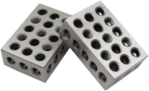 زوج 1 × 2 × 3 بوصة من الفولاذ الدقيق 1 × 2 × 3 كتل 23 فتحة ضمن 0.0002 لكل بوصة من التفاوتات in Kuwait