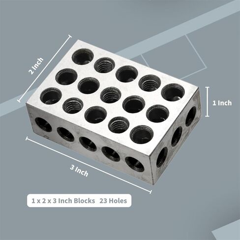 زوج 1 × 2 × 3 بوصة من الفولاذ الدقيق 1 × 2 × 3 كتل 23 فتحة ضمن 0.0002 لكل بوصة من التفاوتات in Kuwait