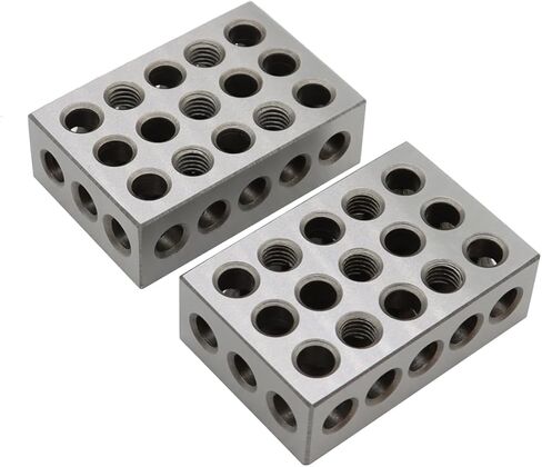 زوج 1 × 2 × 3 بوصة من الفولاذ الدقيق 1 × 2 × 3 كتل 23 فتحة ضمن 0.0002 لكل بوصة من التفاوتات in Kuwait
