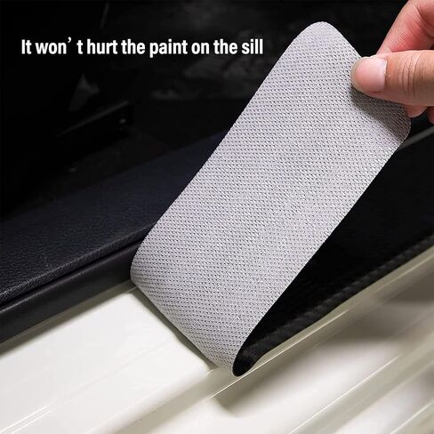 Car Door Sill Protector for Altima, Door Entry Guard, Reflective Carbon Fibre Leather Vinyl Car Threshold Stickers Decoration Scuff Plate Sticker Car Door Edge Guards Accessories (Red) in Saudi Arabia
