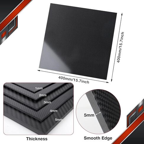 500X500X1.5MM 2.0MM 2.5MM 3.0MM 3.5MM 4.0MM 5.0MM 6.0MM ألياف الكربون ورقة 100٪ 3K ألياف الكربون صفح لوحة مات سطح حك نسج لوحة ورقة 2.0MM سمك (ماتي النهاية) in Kuwait