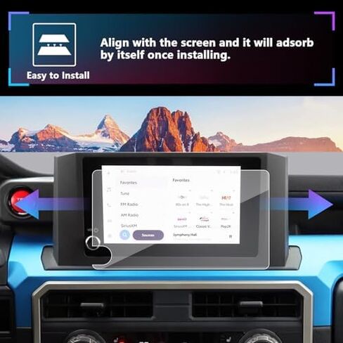 SXCY for Toyota 2022 2023 2024 Tundra Limited 14 بوصة واقي شاشة GPS من الزجاج المقسى 2023 2024 Tundra Navigation Screen Protector Touch Screen Accurate Clear Film in Kuwait