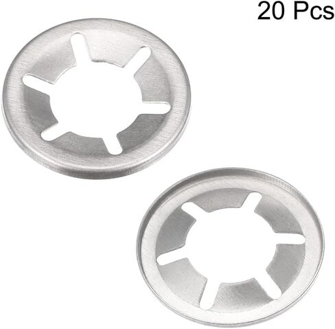 uxcell M12 Star Locking Washer 11.2mm I.D. 24.5mm O.D. Internal Tooth Lock Washers Push-On Locking Speed Clip 304 Stainless Steel 20pcs in Saudi Arabia