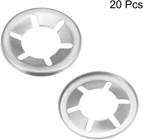 uxcell M12 Star Locking Washer 11.2mm I.D. 24.5mm O.D. Internal Tooth Lock Washers Push-On Locking Speed Clip 304 Stainless Steel 20pcs in Saudi Arabia
