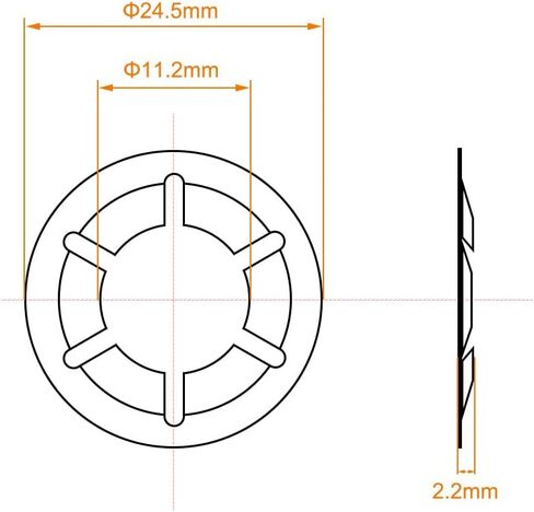 uxcell M12 Star Locking Washer 11.2mm I.D. 24.5mm O.D. Internal Tooth Lock Washers Push-On Locking Speed Clip 304 Stainless Steel 20pcs in Saudi Arabia
