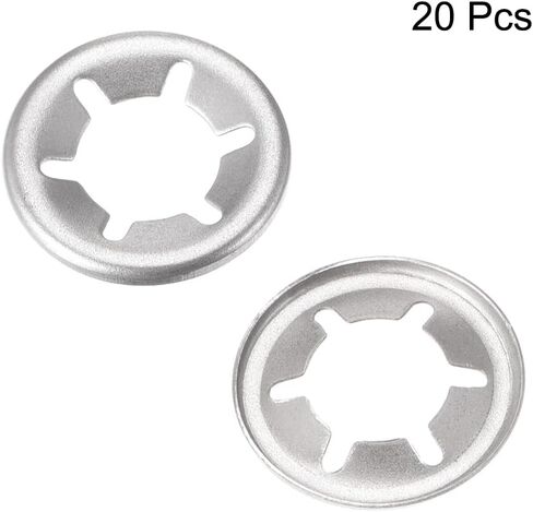 uxcell M12 Star Locking Washer 11.2mm I.D. 24.5mm O.D. Internal Tooth Lock Washers Push-On Locking Speed Clip 304 Stainless Steel 20pcs in Saudi Arabia
