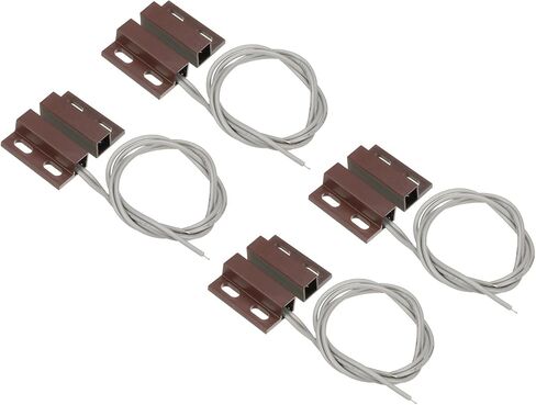 PATIKIL Magnetic Reed Switch, 4 Pack NO Wired Surface-Mounted Magnetic Contact Switch for Door Window, Black in Kuwait