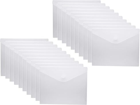 8.5 x 11 Clear Letter Sized Plastic Envelopes Document File Storage Holder 10 Pack Hook Loop Closure (10 Pack) in Saudi Arabia