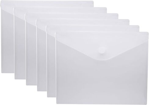 8.5 x 11 Clear Letter Sized Plastic Envelopes Document File Storage Holder 10 Pack Hook Loop Closure (10 Pack) in Saudi Arabia