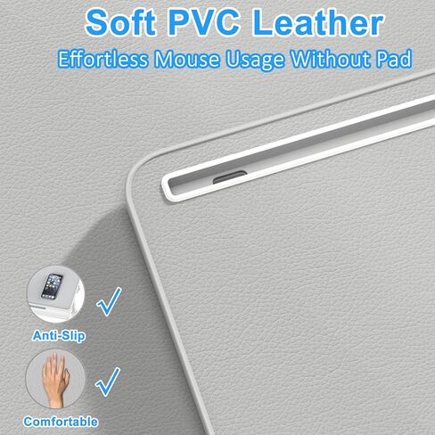 Laptop Bed Desk, X-Large Leather Adjustable Computer Bed Table Tray, Foldable Laptop Lap Desk for Bed Sofa Couch Floor Writing Eating Working with Drawer 2 Movable Stoppers (23.6 inch, Black) in Kuwait