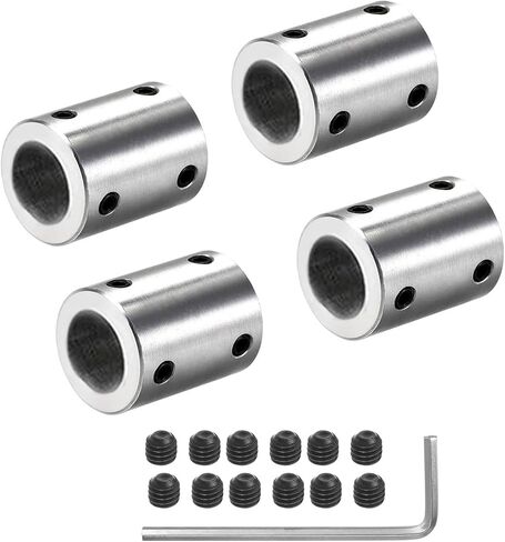 4Pcs 12mm to 12mm Rigid Motor Shaft Coupling Coupler Sleeve Coupling Adapter for 3D Printers RC Motor Accessories in Saudi Arabia
